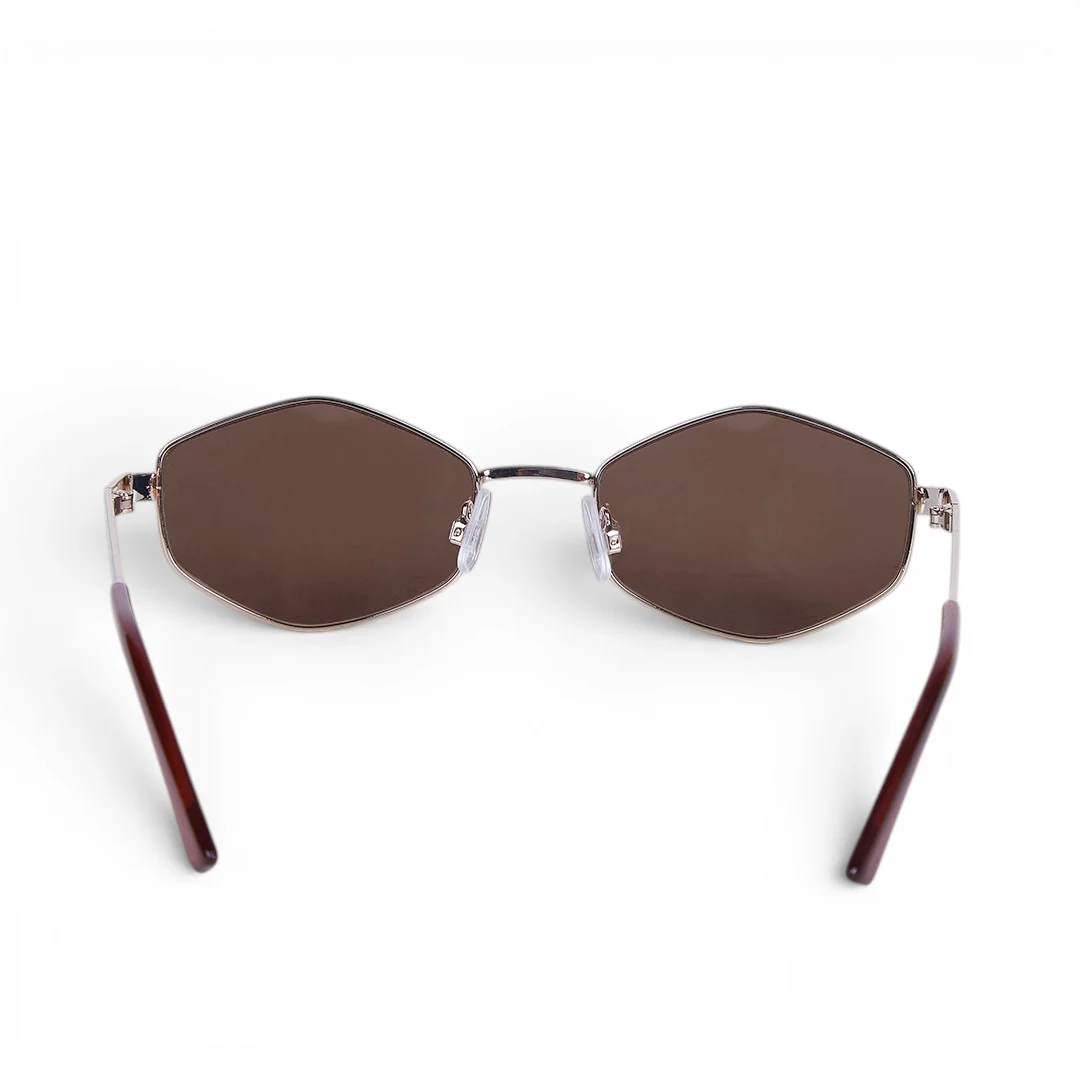 LENTES DE SOL GEOMÉTRICOS CAFÉ 05948 - Image 3