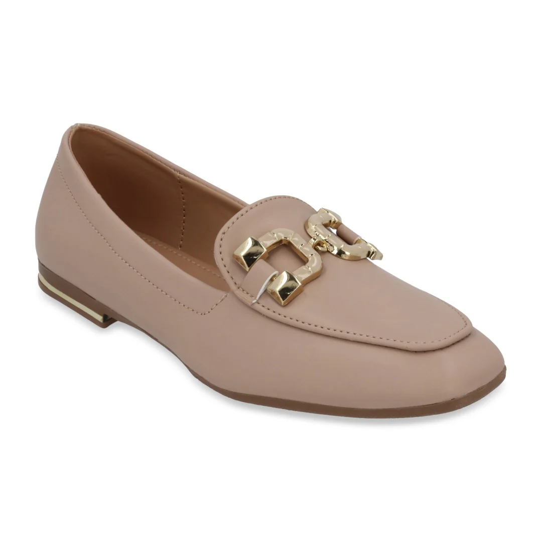 MOCASÍN COLOR BEIGE CON APLICACIÓN 03471