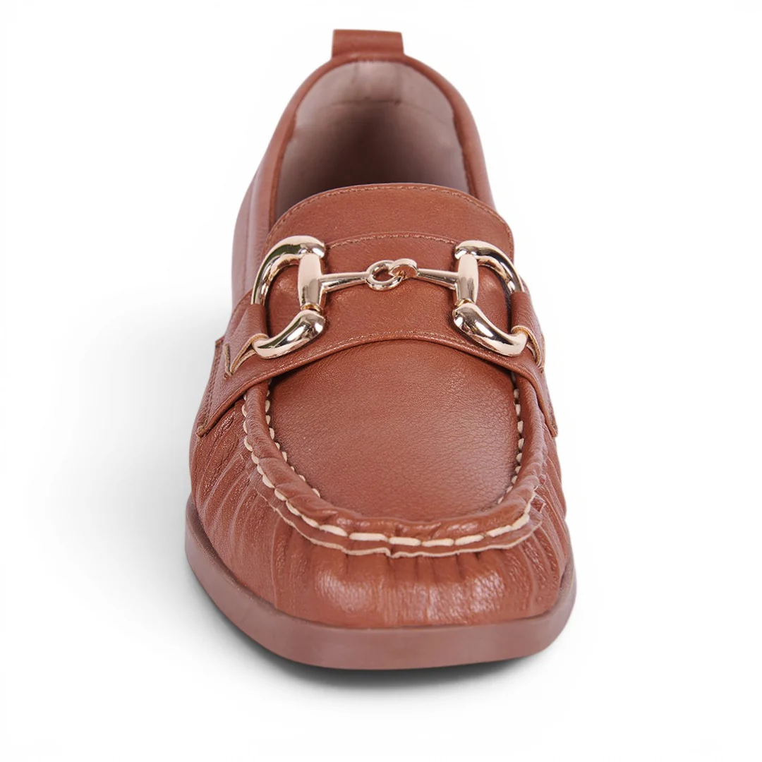 MOCASÍN CON HERRAJE DORADO MIEL 47286 - Image 3