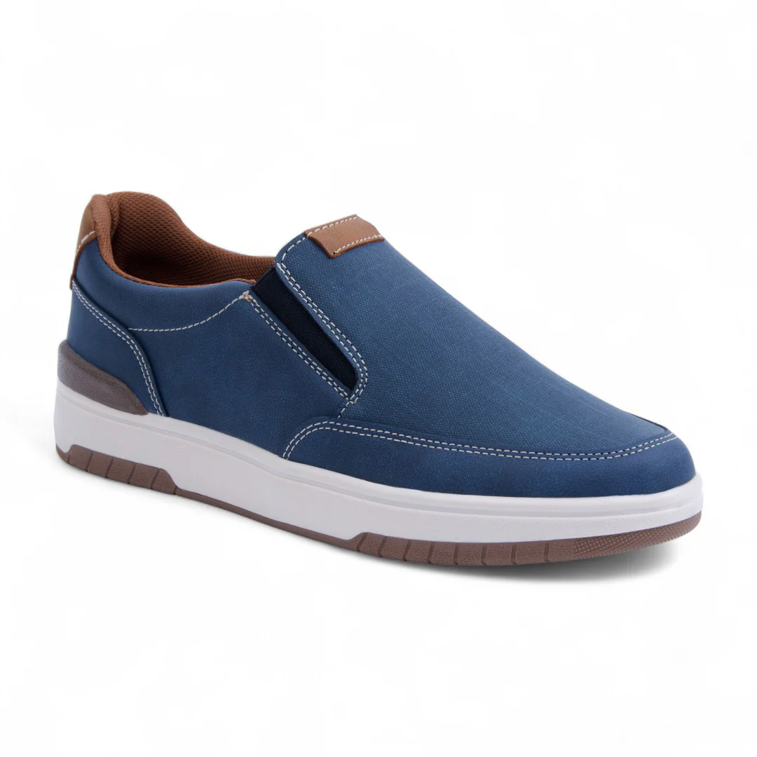 MOCASÍN DE PISO AZUL SINTÉTICO 17933