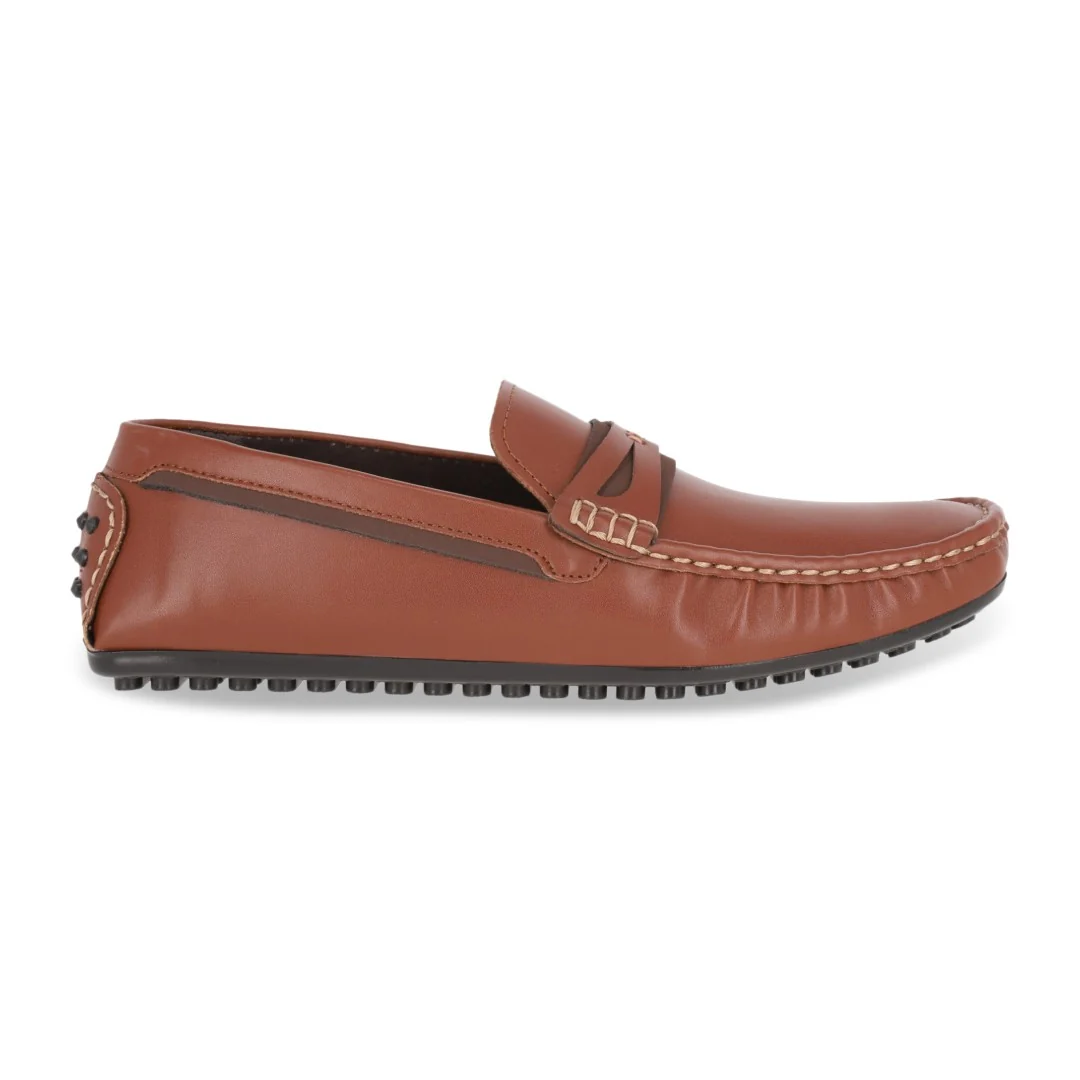 MOCASÍN DE PISO CABALLERO MARINO Y CAFÉ SINTÉTICO DÚO 608 - Image 3