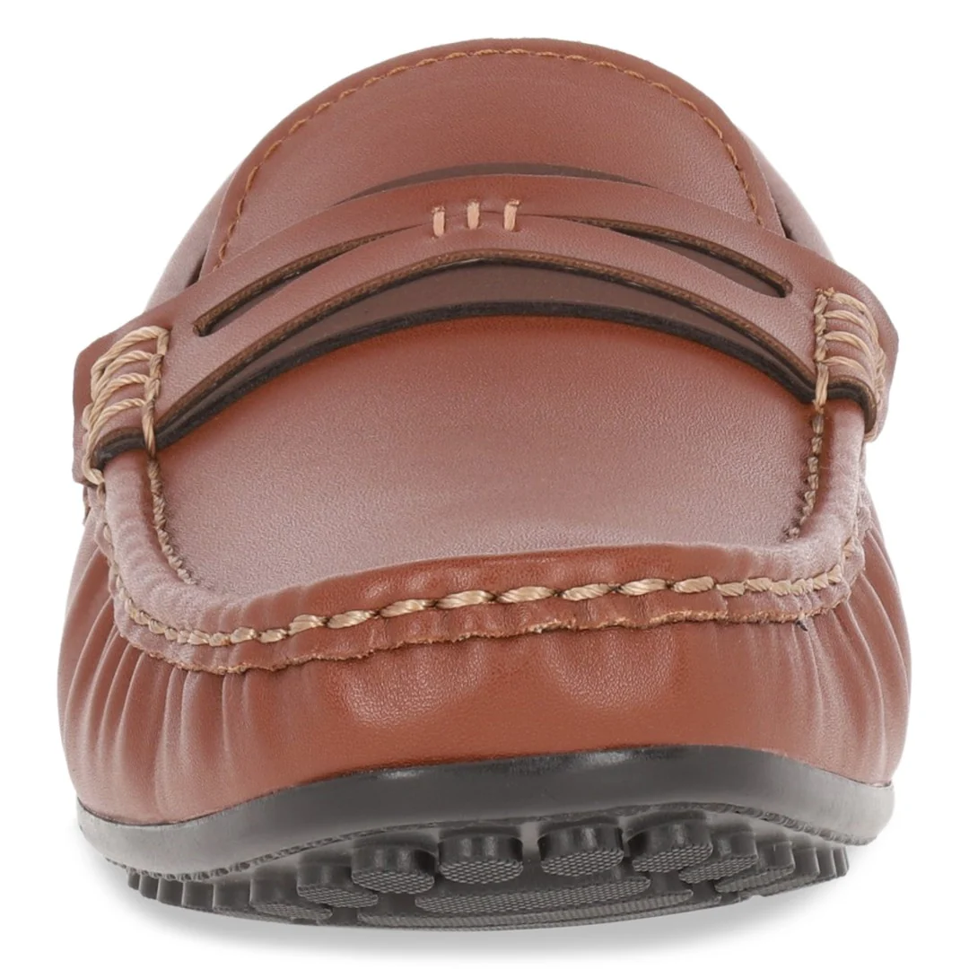 MOCASÍN DE PISO CABALLERO MARINO Y CAFÉ SINTÉTICO DÚO 608 - Image 6
