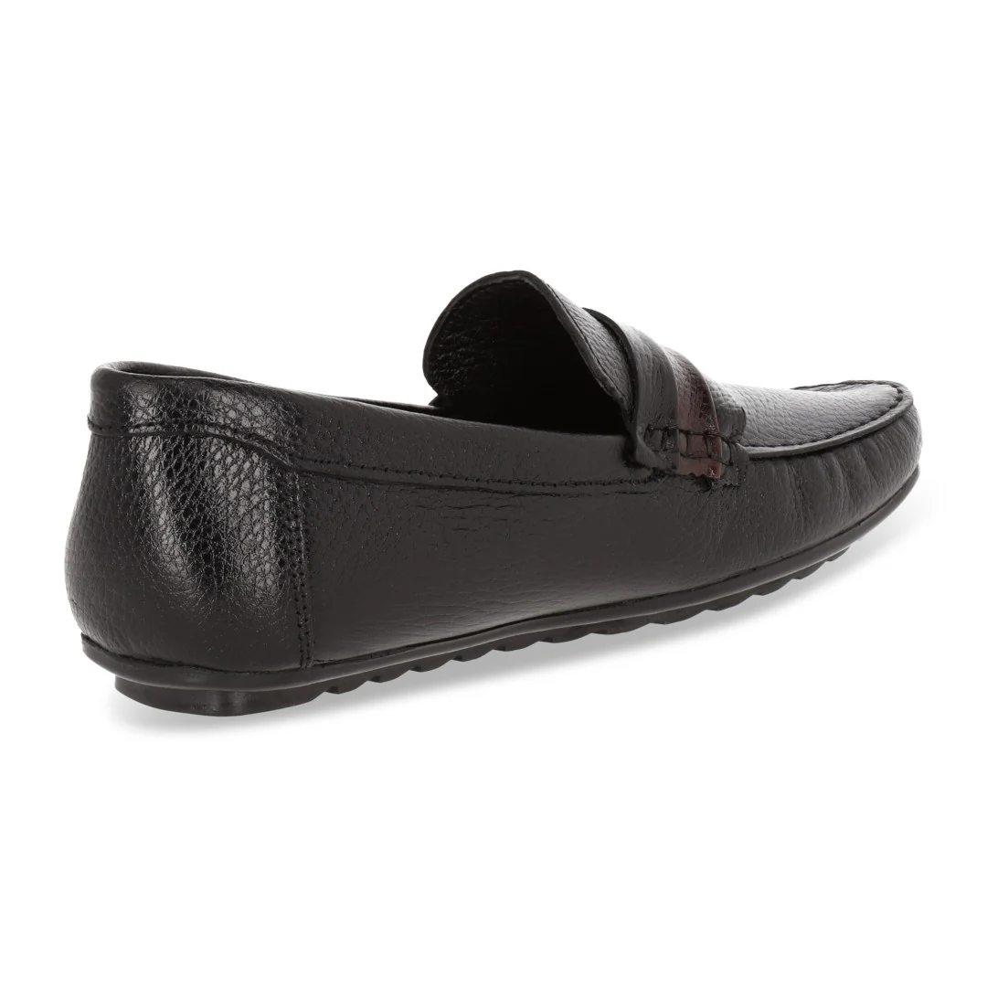 MOCASÍN DE PISO CABALLERO NEGRO Y CAFÉ PIEL DÚO 609 - Image 10