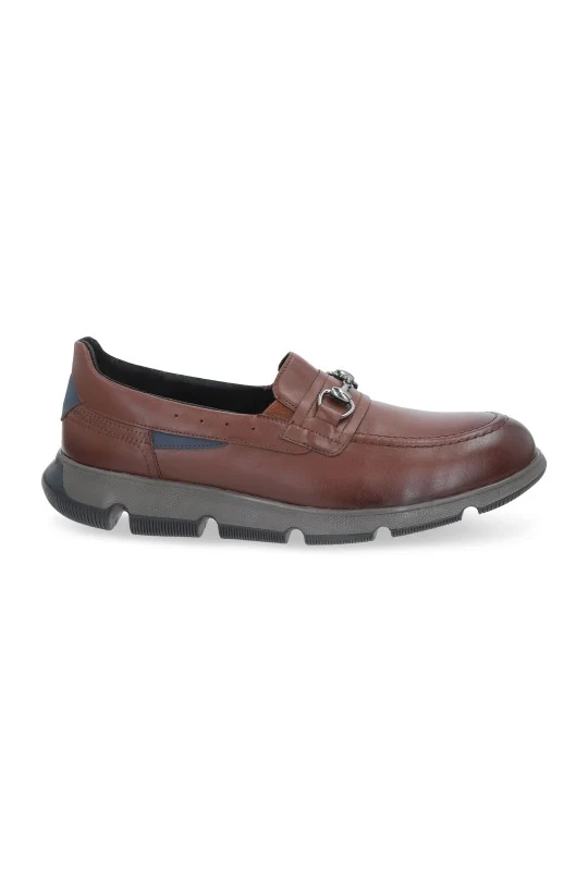 MOCASIN DE PISO CAFÉ DE PIEL 07923 - Image 2