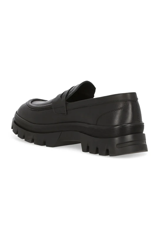 Mocasín de piso negro piel 41009 - Image 3