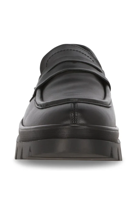 Mocasín de piso negro piel 41009 - Image 4