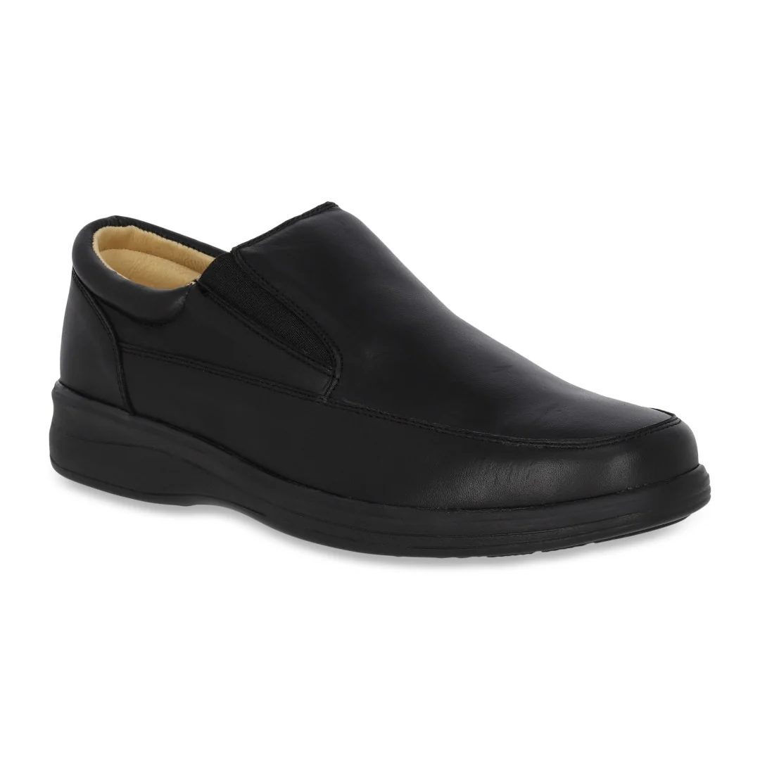 MOCASÍN DE PISO NEGRO PIEL 56231