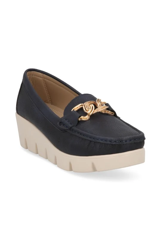 MOCASIN MARINO CON CUÑA Y APLICACIÓN 71232