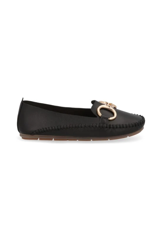 MOCASIN NEGRO CON APLICACIÓN Y TEJIDO 70440 - Image 2