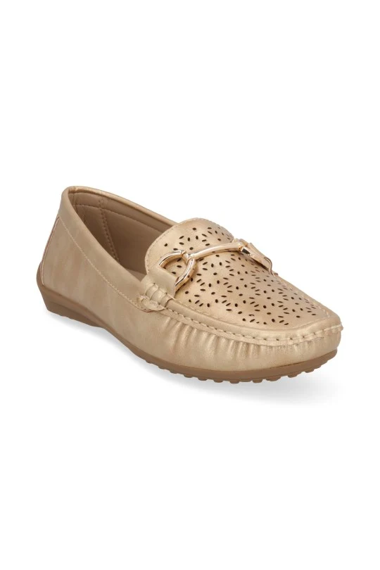 MOCASIN ORO CON PERFORADO Y APLICACIÓN 71217
