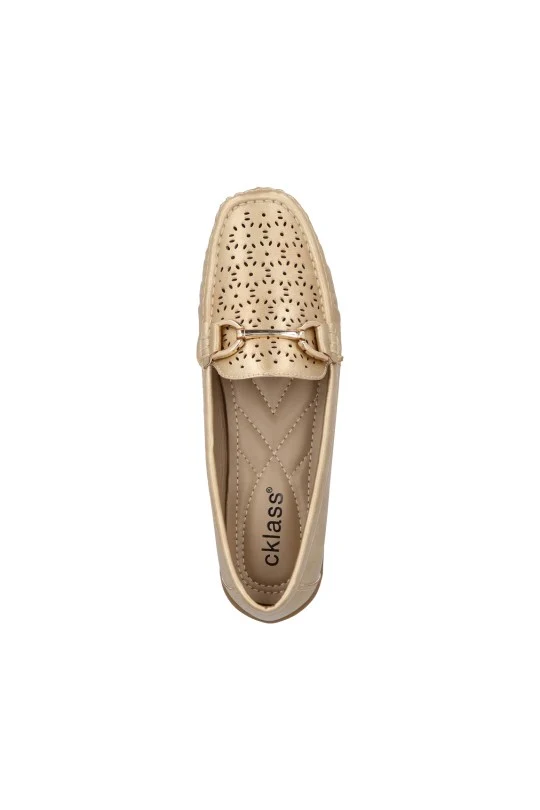 MOCASIN ORO CON PERFORADO Y APLICACIÓN 71217 - Image 5