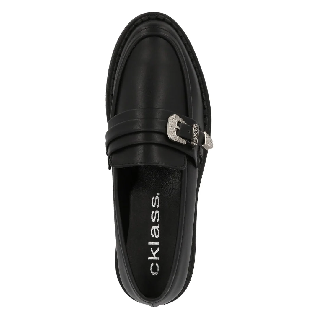 MOCASÍN PLATAFORMA NEGRO CON HEBILLA 48809 - Image 5