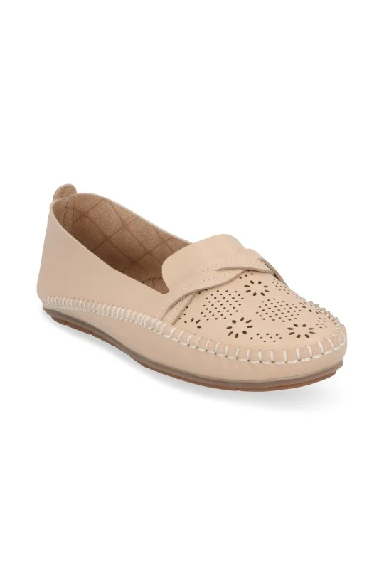 MOCASIN ROSA CON PERFORADO Y TEJIDO 70441