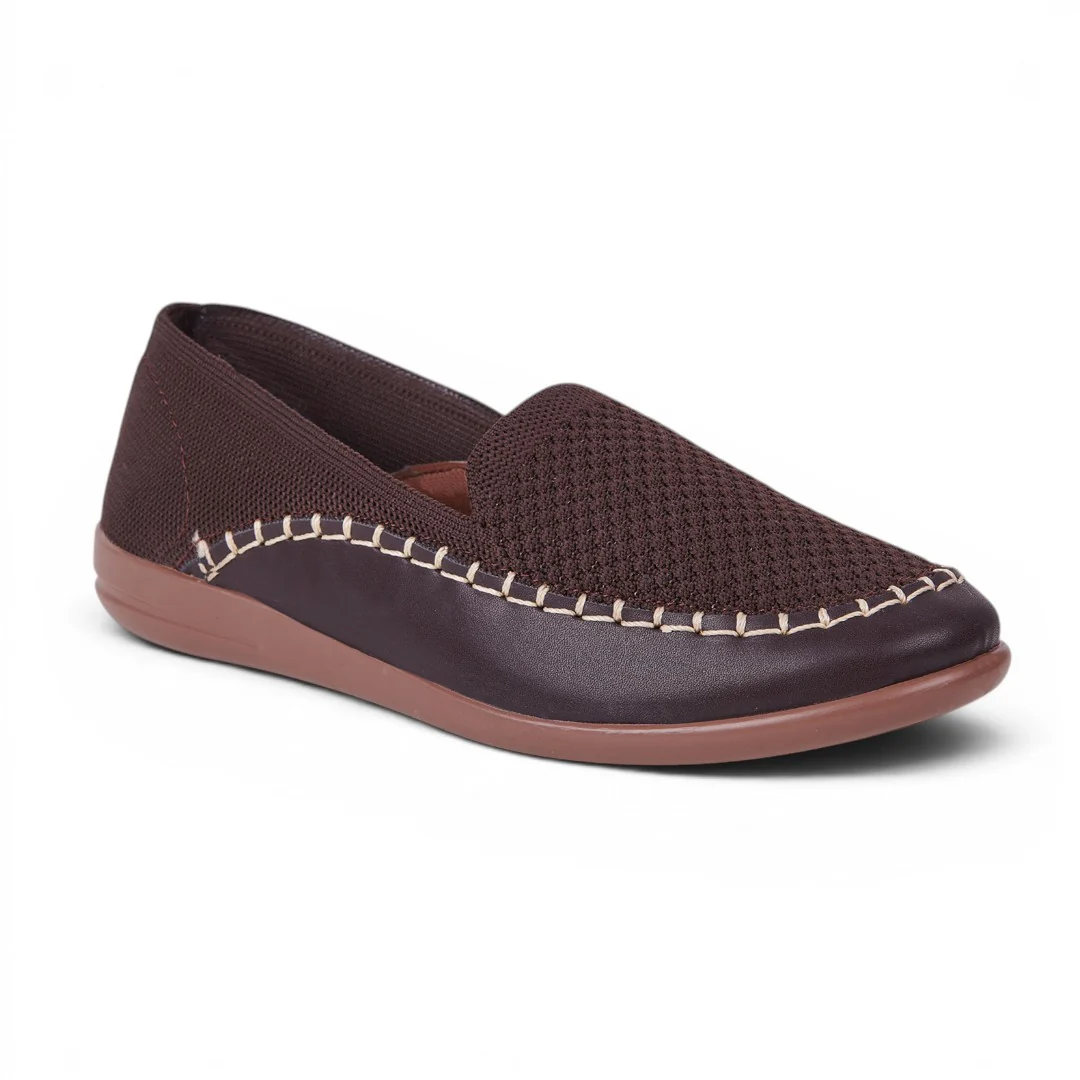 MOCASÍN TEXTIL DE PISO CAFÉ 28306