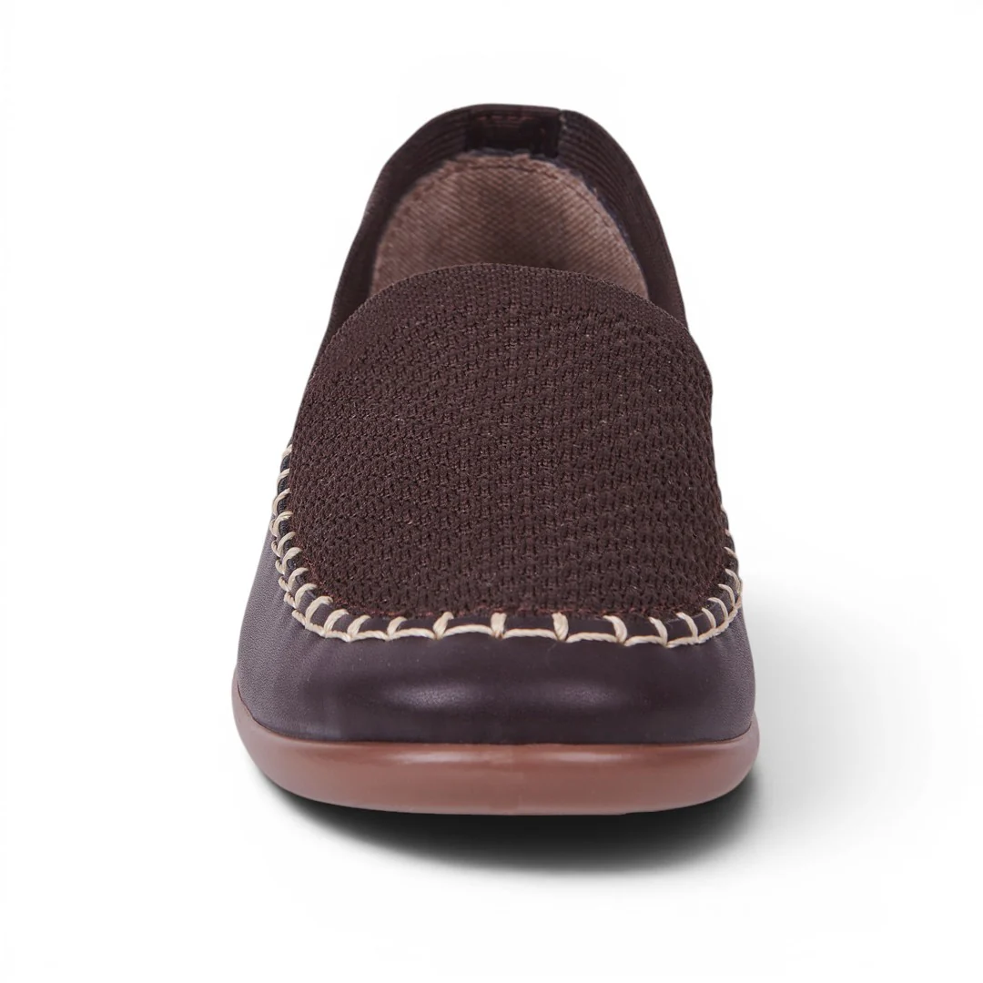 MOCASÍN TEXTIL DE PISO CAFÉ 28306 - Image 3