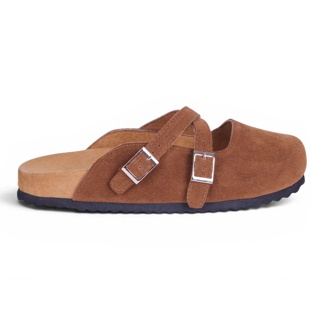 MULE CON DOBLE CORREA MIEL 58616 - Image 2