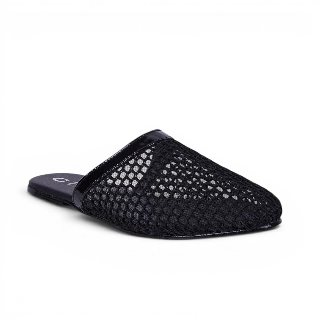 MULE EFECTO TEJIDO NEGRO 77614
