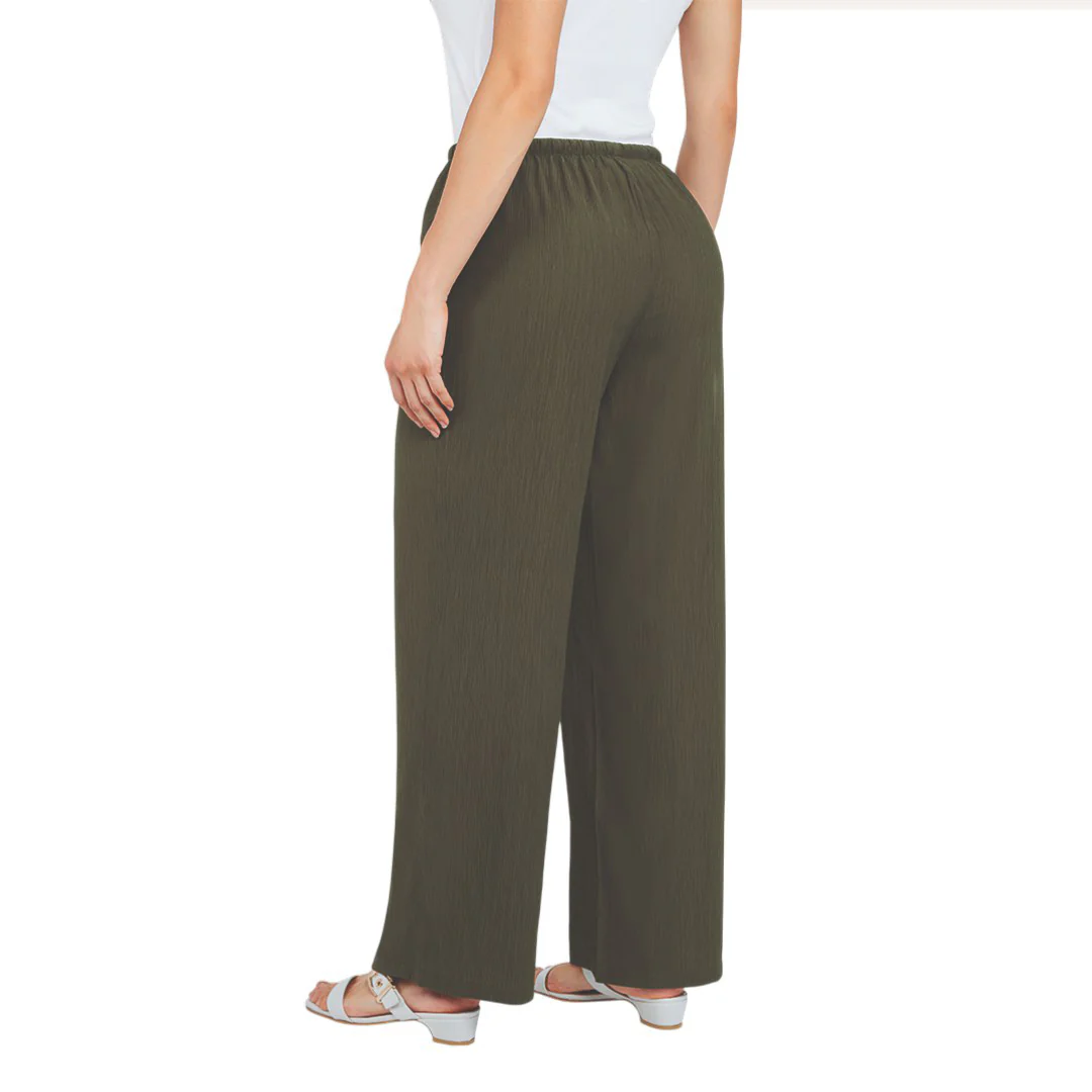 PANTALÓN AMPLIO CON ELÁSTICO VERDE 95147 - Image 2