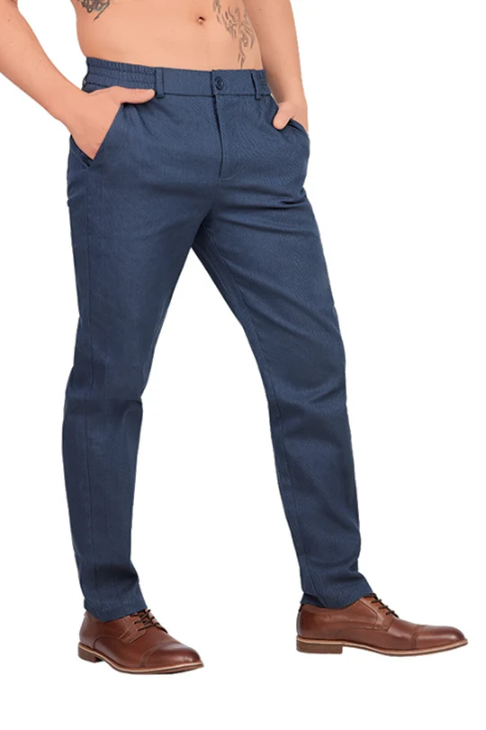 PANTALÓN AZUL CON ESTRUCTURA 99567 - Image 2