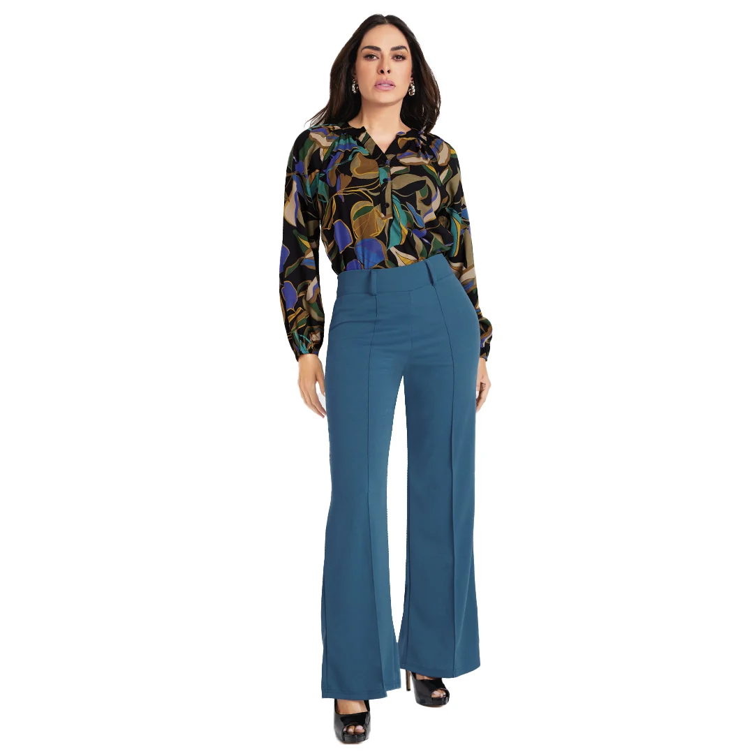 PANTALÓN AZUL RECTO MUJER 94340