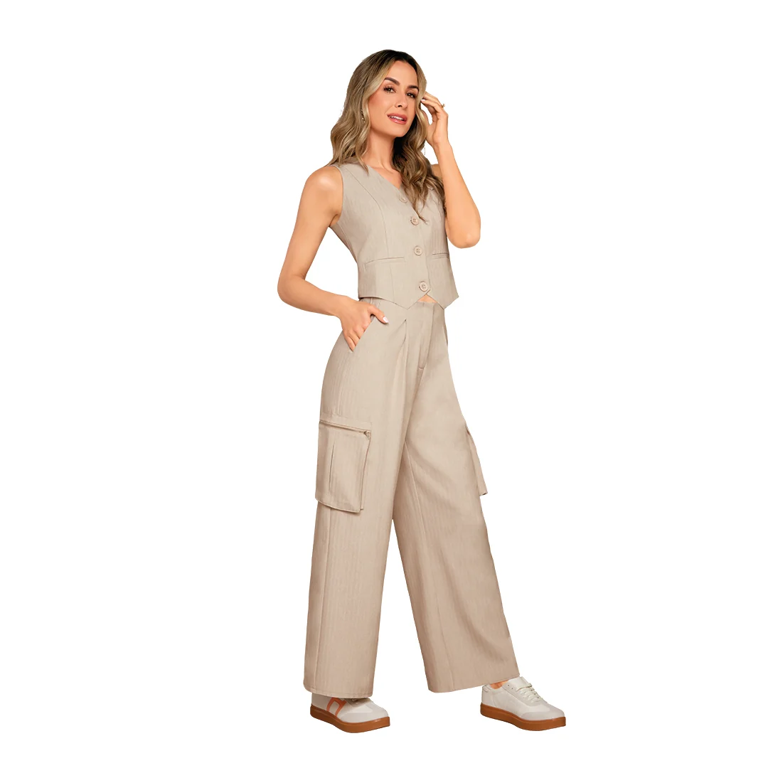 PANTALÓN BEIGE CARGO 91567