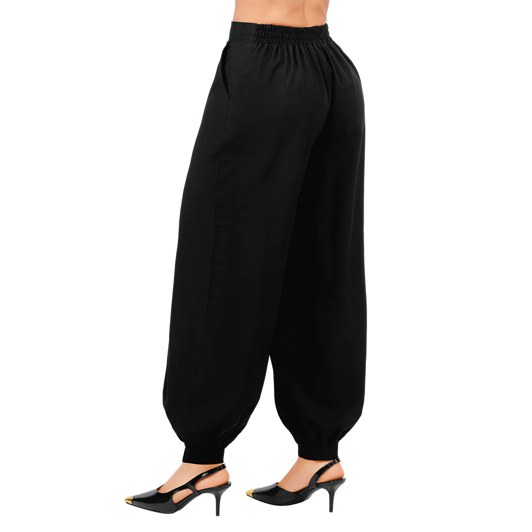 PANTALÓN JOGGER DE CAÍDA AMPLIA NEGRO 17001