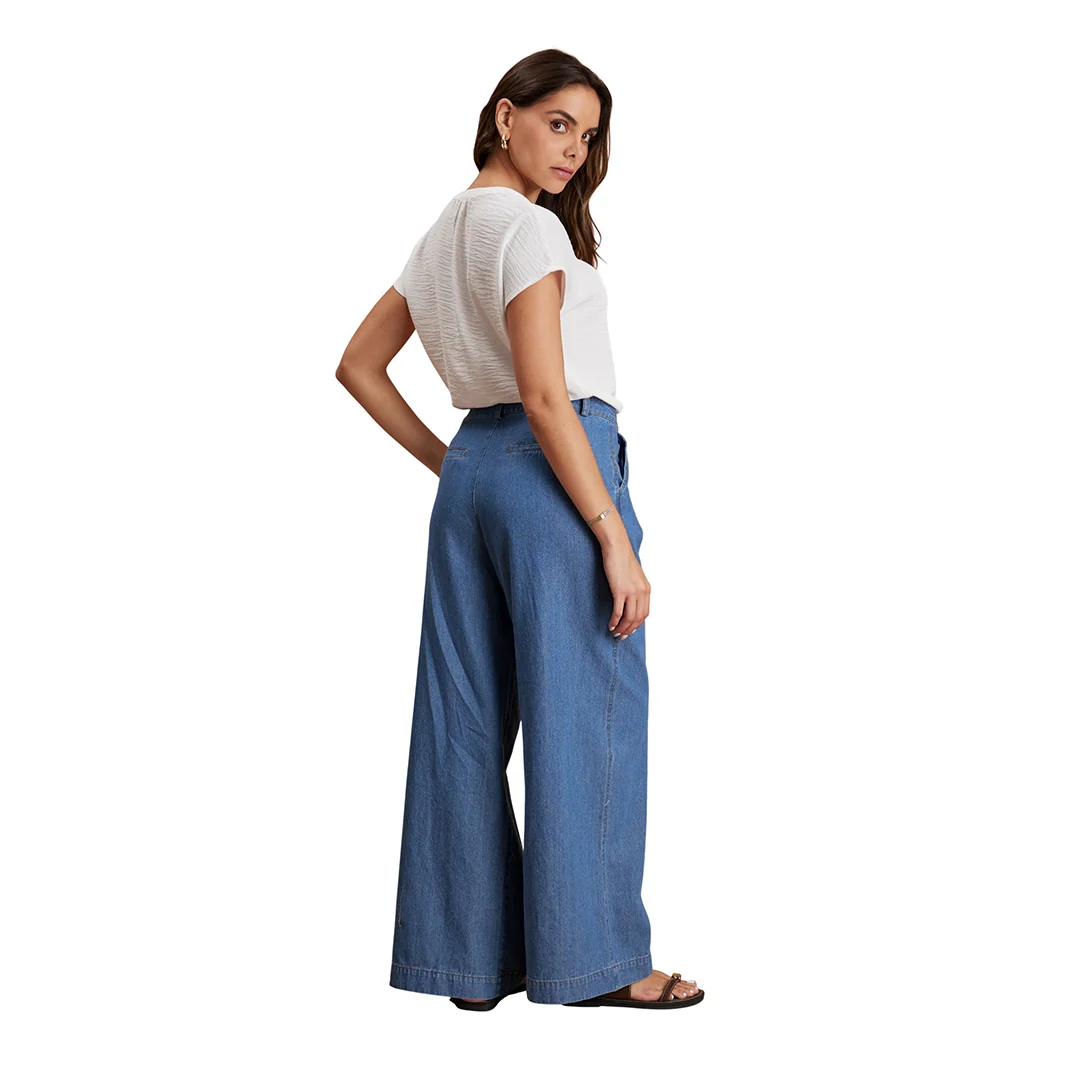 PANTALÓN MEZCLILLA AZUL ANCHO 91149 - Image 4