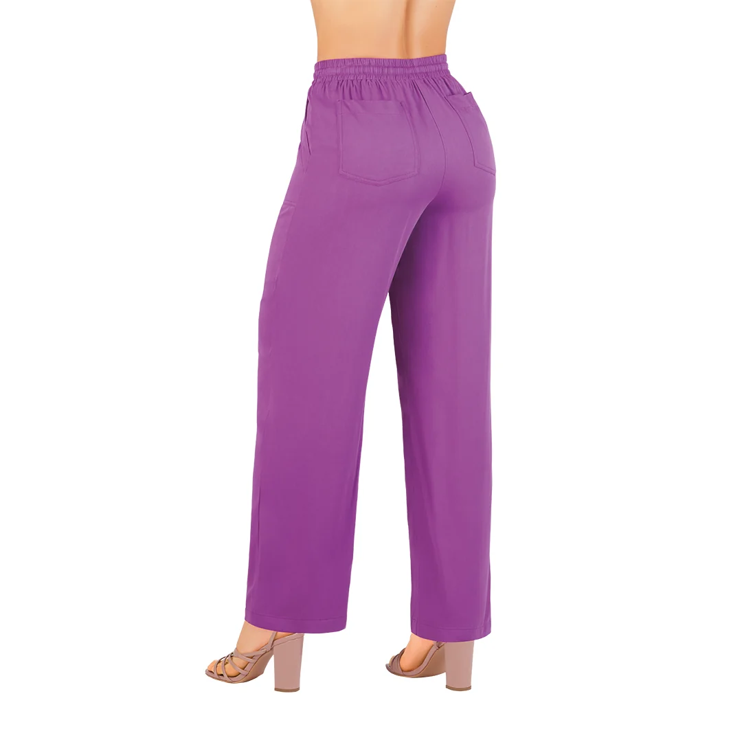 PANTALÓN MORADO FLUIDO 90581 - Image 2