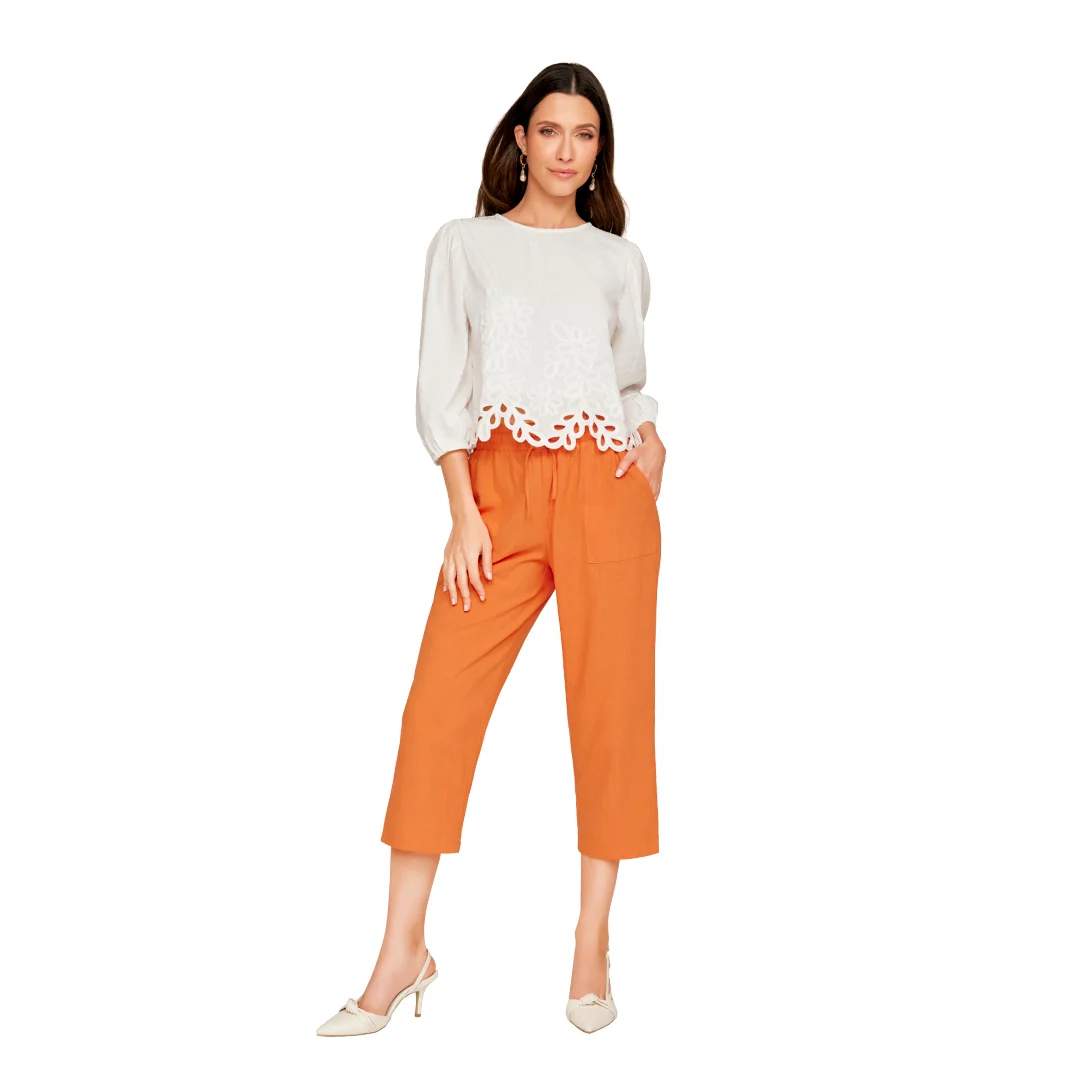 PANTALÓN NARANJA CAPRI 96454
