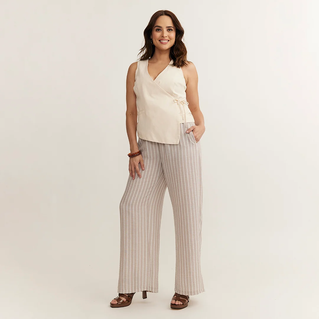 PANTALÓN RECTO RAYAS VERTICALES MULTICOLOR 06994 - Image 3