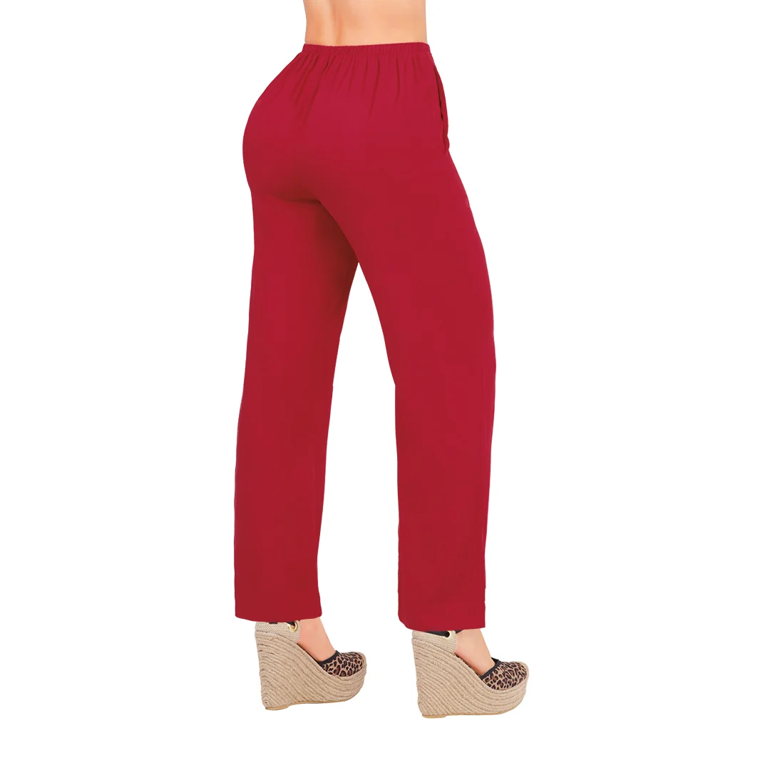 PANTALÓN ROJO RECTO MUJER 095121