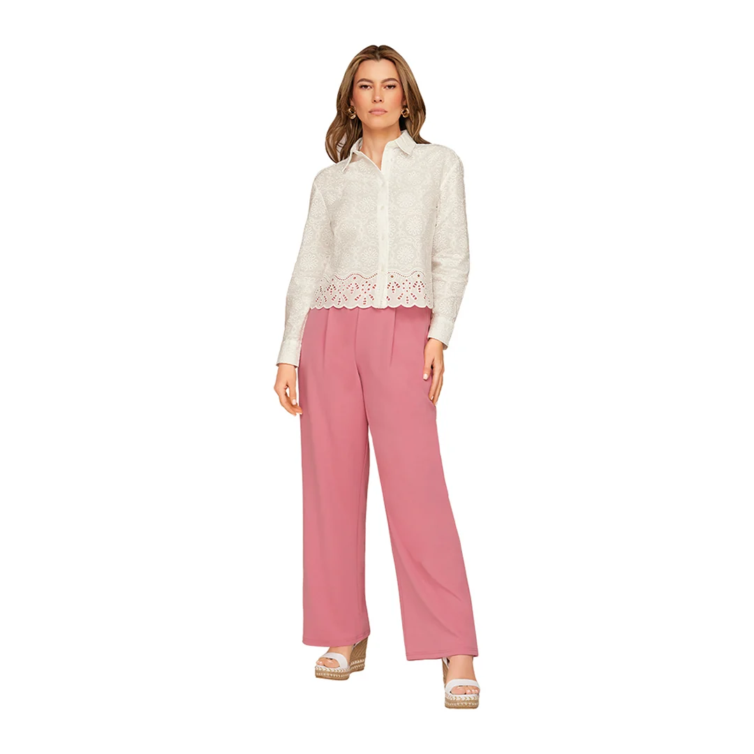 PANTALÓN ROSA RECTO 94298 - Image 2