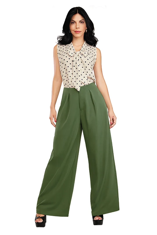 PANTALÓN VERDE AMPLIO 90360