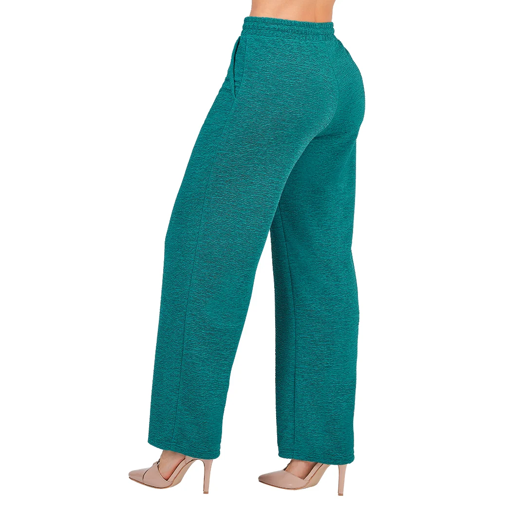 PANTALÓN VERDE CON CINTURA ELÁSTICA MUJER 94323