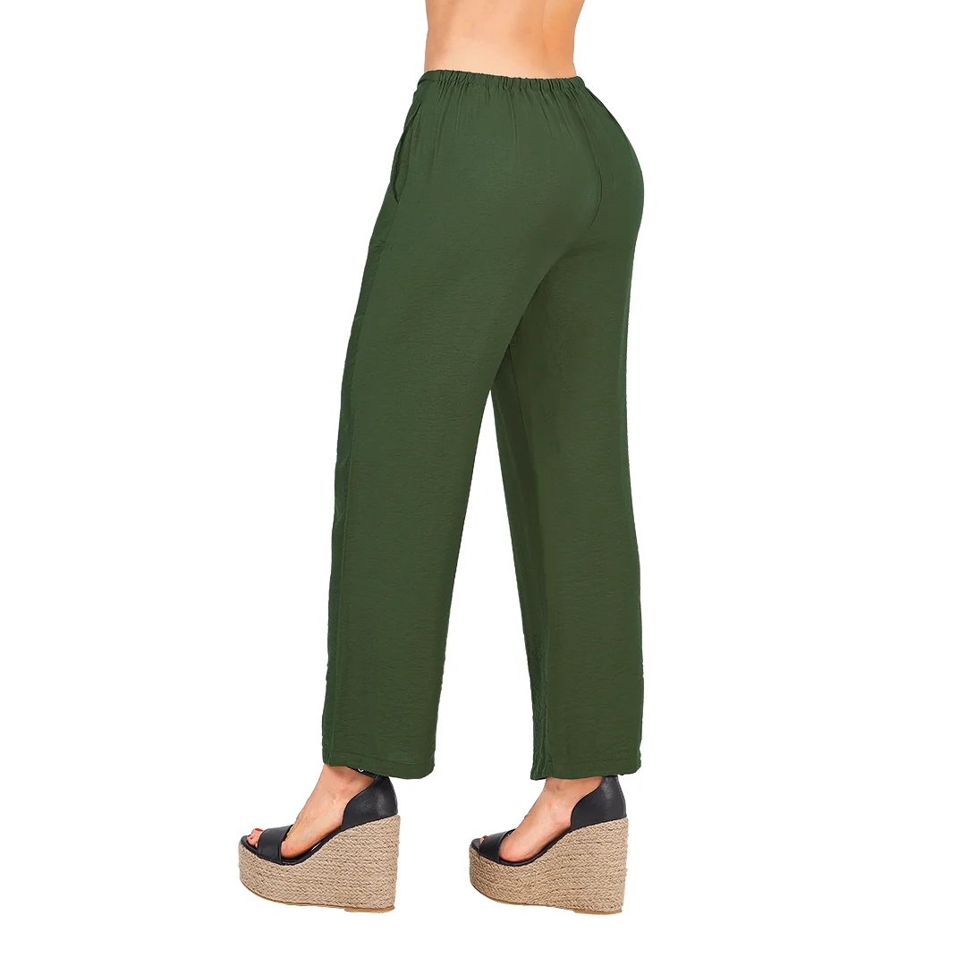 PANTALÓN VERDE RECTO MUJER 92005 - Image 2