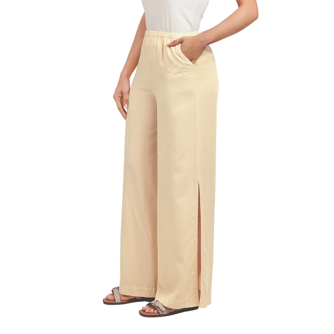 PANTALONES BEIGE CON ABERTURAS EN COSTADOS 95739 - Image 2