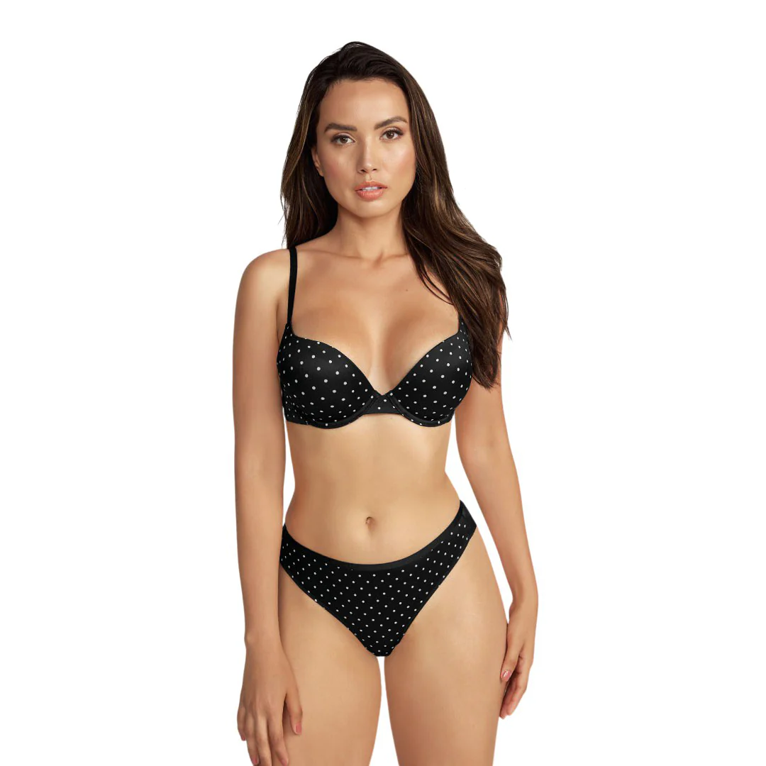 PANTY LUNARES NEGRO CON ENCAJE 82284