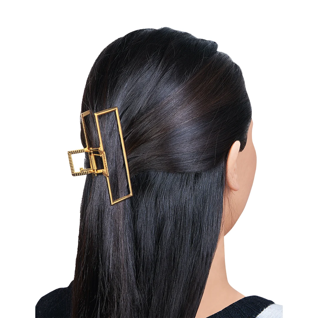 PINZA PARA CABELLO RECTANGULAR DORADO 94030 - Image 2