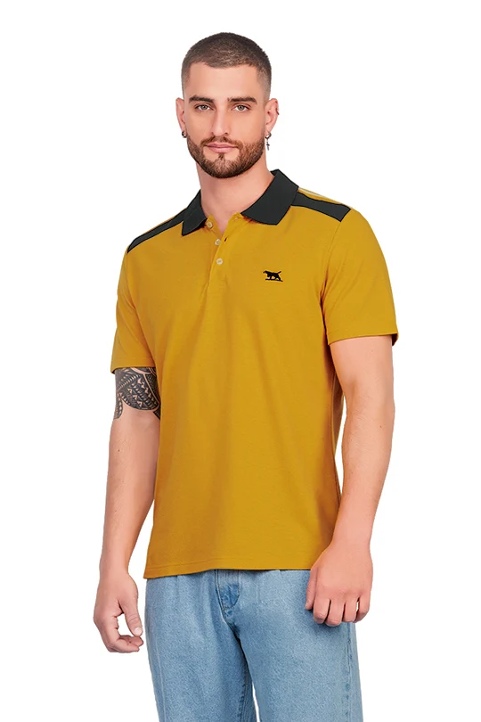 PLAYERA AMARILLO TIPO POLO 91052