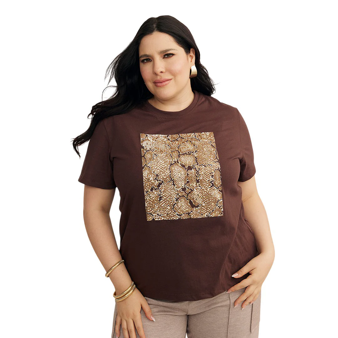 PLAYERA ESTAMPADO ANIMAL PRINT CAFÉ 54645 - Image 2