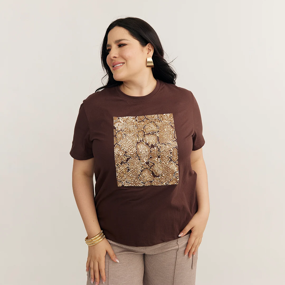 PLAYERA ESTAMPADO ANIMAL PRINT CAFÉ 54645 - Image 3