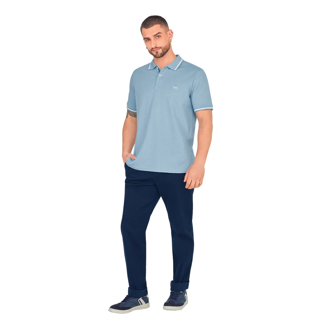 PLAYERA AZUL TIPO POLO 90677