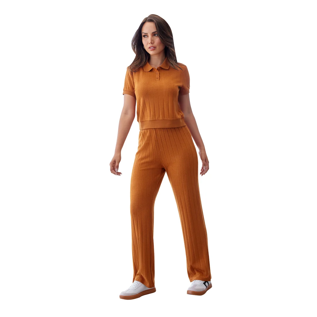 PLAYERA CAFÉ DE PUNTO MUJER 92006