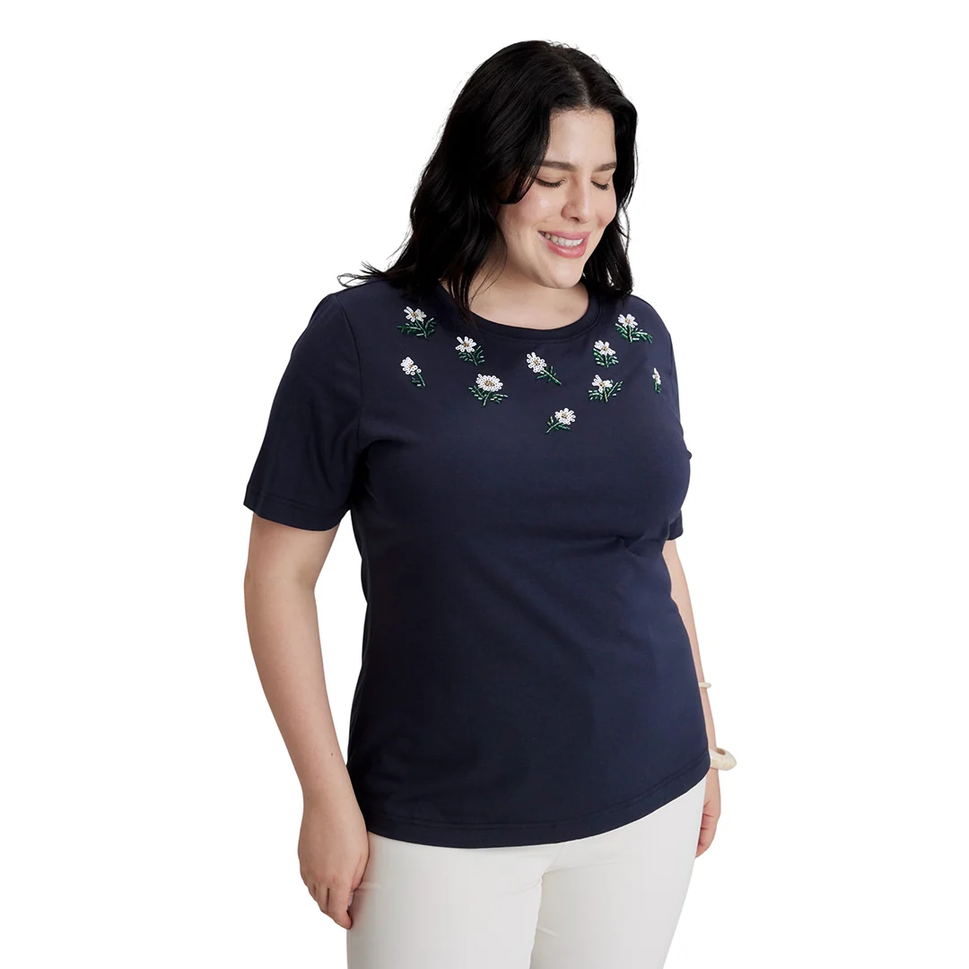 PLAYERA MARINO APLICACIÓN DE LENTEJUELA 92640 - Image 2