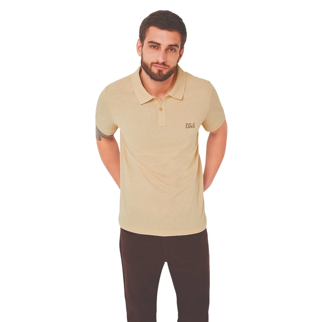 PLAYERA TIPO POLO BEIGE POLO CLUB 95266