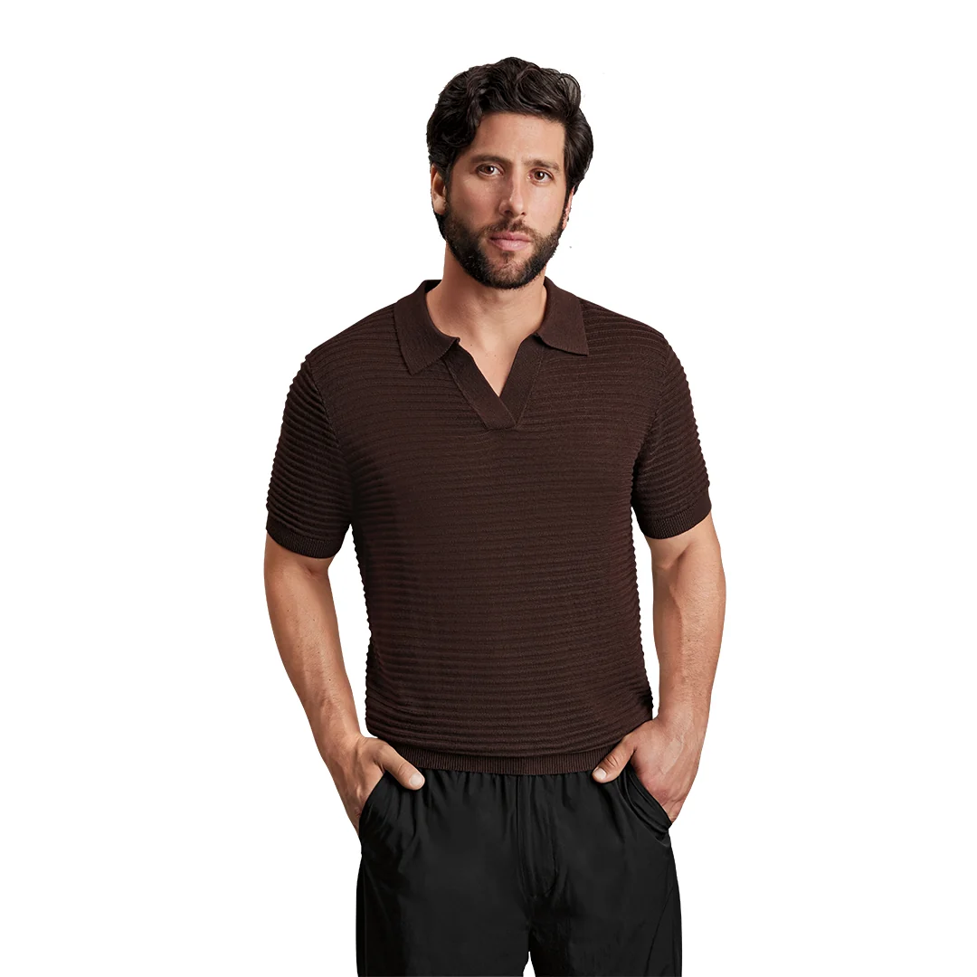 PLAYERA POLO CAFÉ TEJIDA 98295