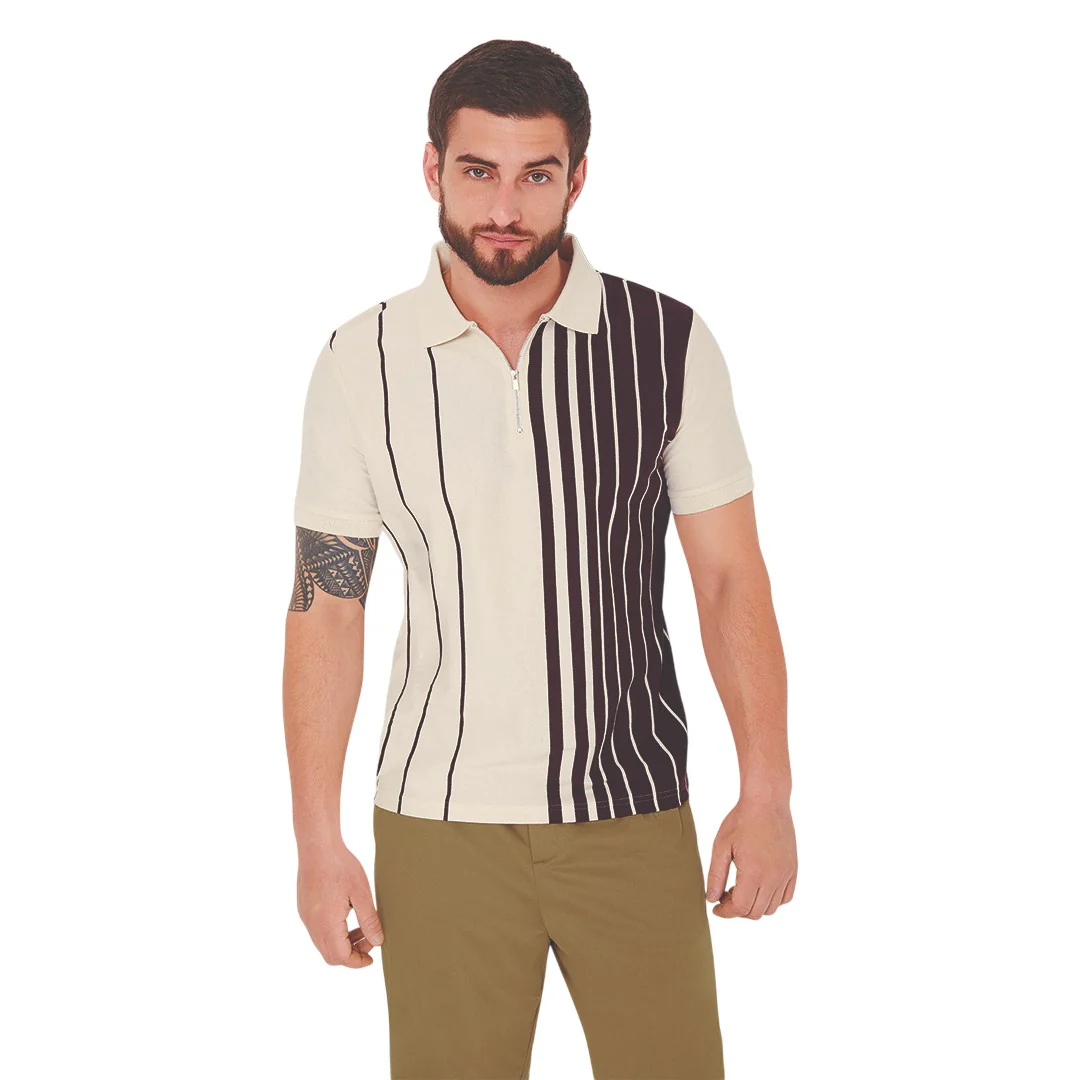 PLAYERA TIPO POLO RAYAS VERTICALES 96282