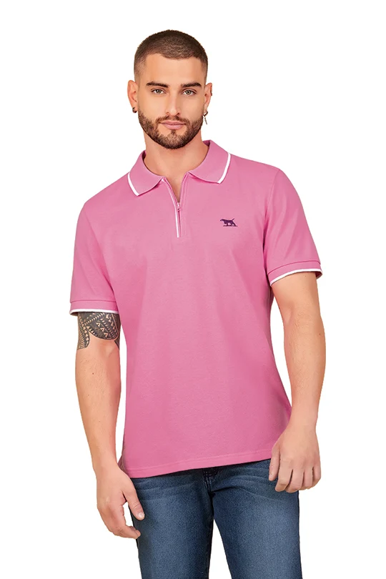 PLAYERA ROSA TIPO POLO 91056