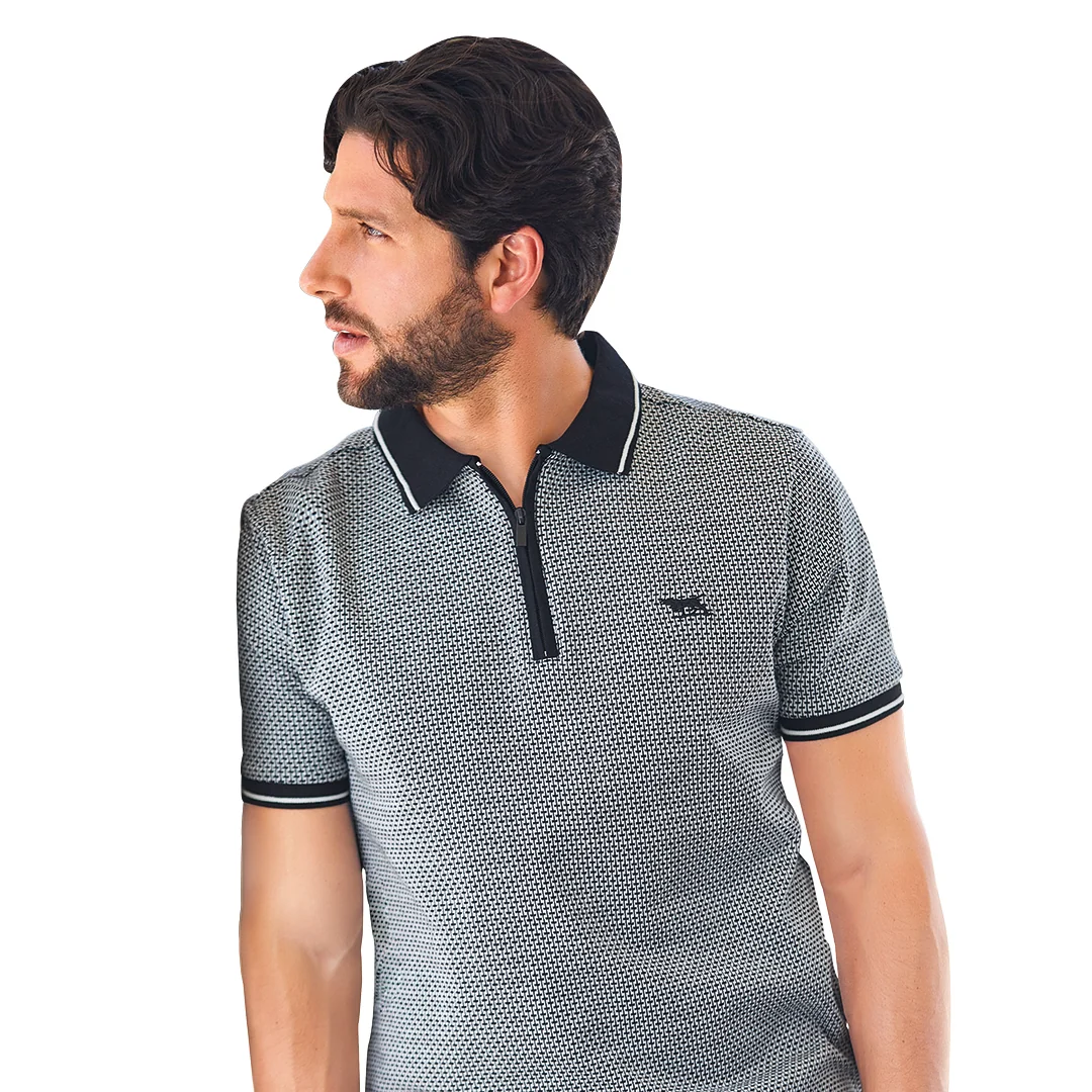 PLAYERA TIPO POLO CABALLERO GRIS  96226