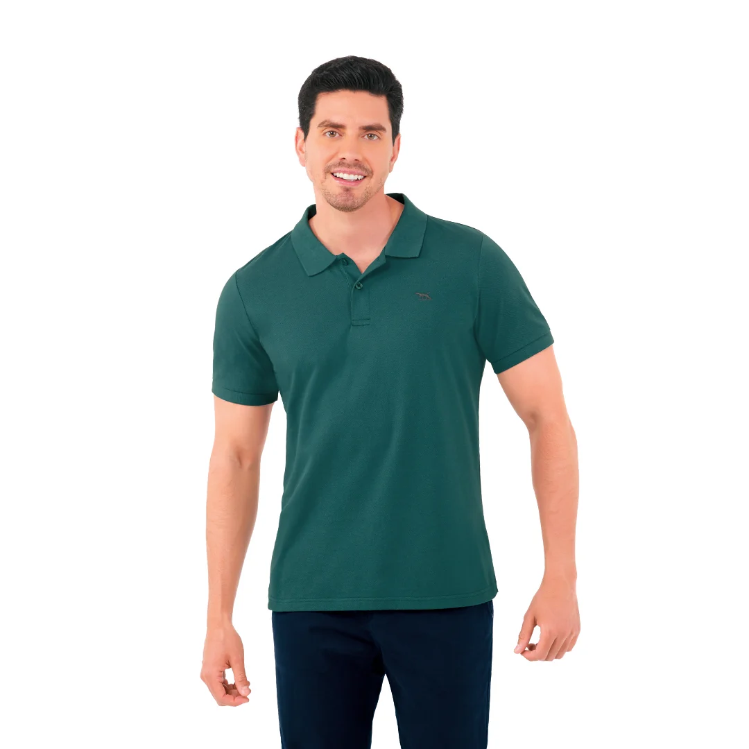 PLAYERA TIPO POLO CABALLERO VERDE 95244